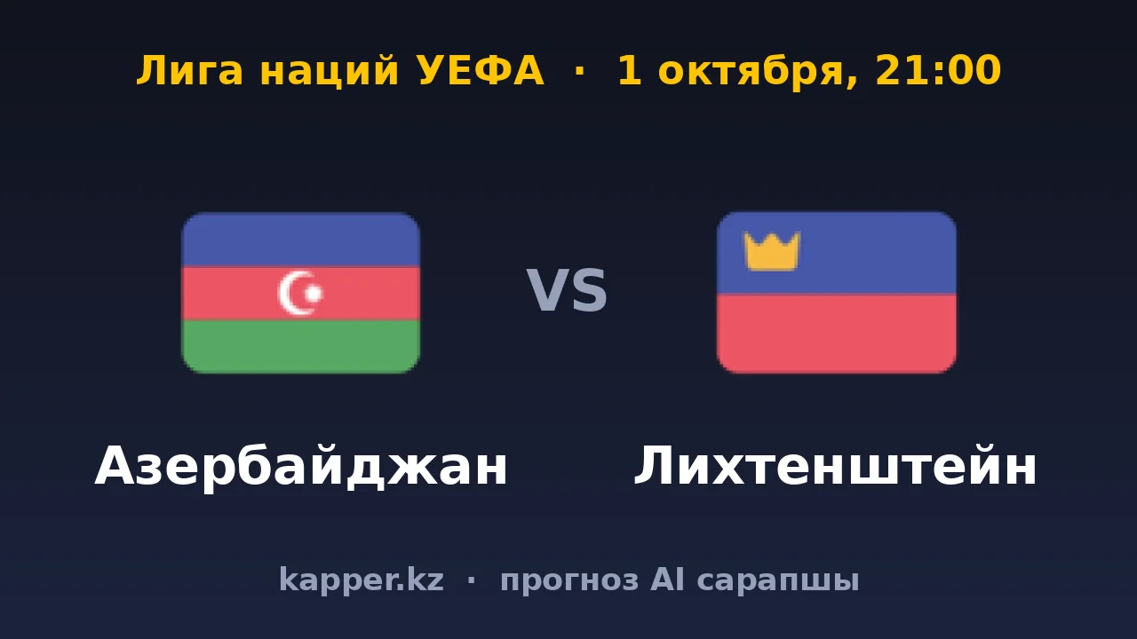 Азербайджан — Лихтенштейн: в Баку нужна крупная победа