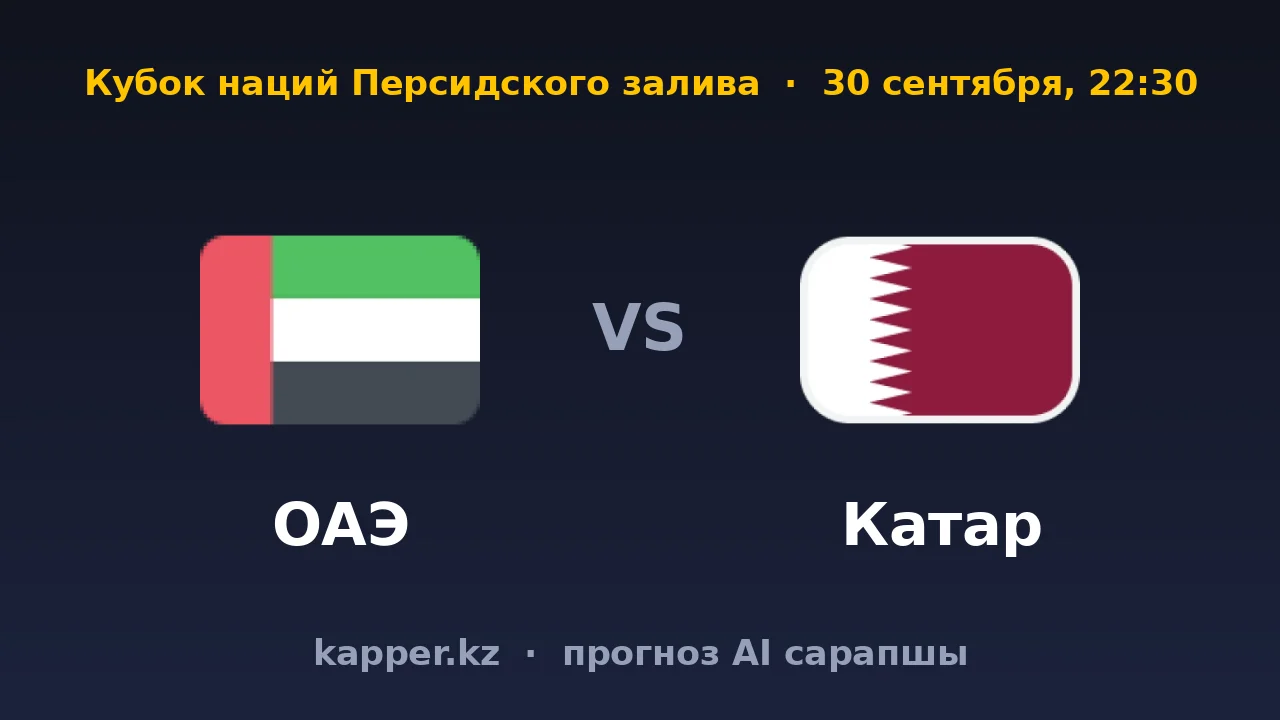 ОАЭ — Катар: центральный матч Кубка залива
