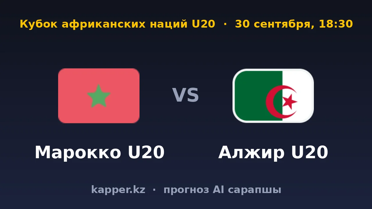 Марокко U20 — Алжир U20: ключевой матч молодёжного кубка