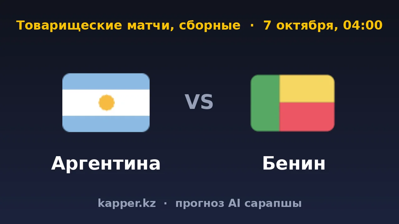 Аргентина — Бенин: голодный до голов вечер чемпиона мира